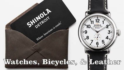 eshop at Shinola's web store for Made in America products