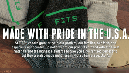 eshop at FITS Sock Co's web store for American Made products